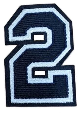 3" Navy on White on Navy - 3 Color TT - Unapplied