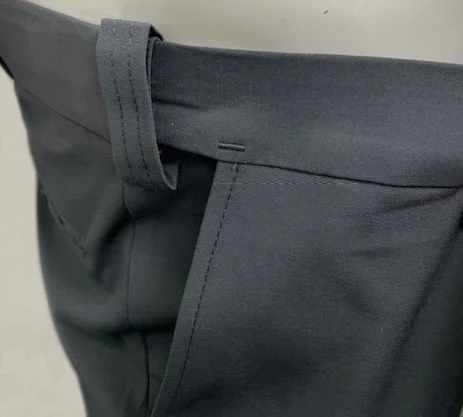 Honig's "New" Performance 4-Way Stretch Flat Front Plate Pant With Expander Waistband - Dark Charcoal - Image 3