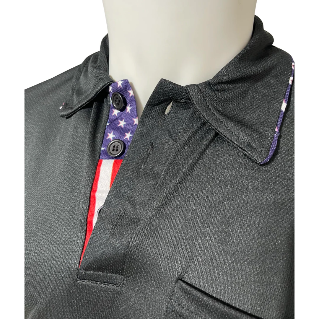 Officials Depot Exclusive:  Major League Replica Umpire Shirt - USA FLAG - Image 2