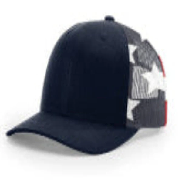 Richardson NAVY Front USA Mesh Snap Back 8 Stitch