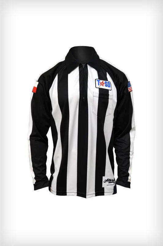 TASO 2.25" Long Sleeve Bi-Flex Football shirt w/out placket.